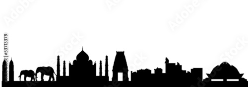 Illustration: india skyline india skyline