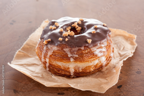 Photo: Chocolate and almond croissant and doughnut mixture Chocolate and almond croissant and doughnut mixture