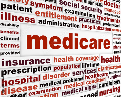 Illustration: Medicare word clouds design Medicare word clouds design