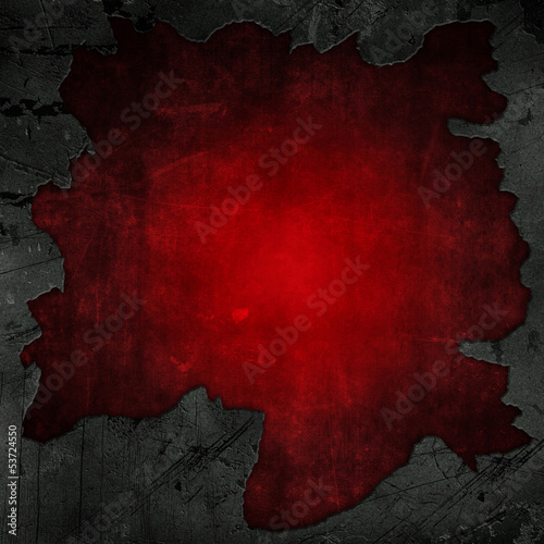 Illustration: Cracked concrete and red grunge background Cracked concrete and red grunge background
