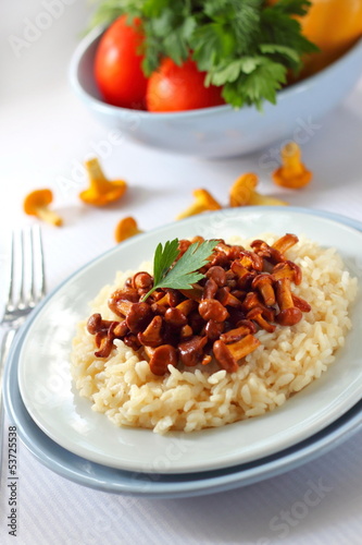 Photo: Risotto with chanterelles Risotto with chanterelles