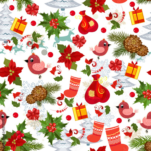 Vector: Merry Christmas texture seamless Merry Christmas texture seamless