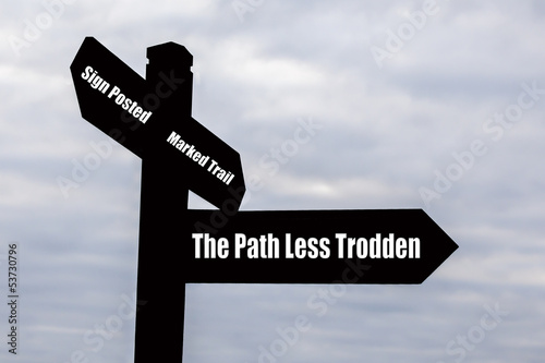 Photo: Signpost for Adventure, Danger & the Unknown. Signpost for Adventure, Danger & the Unknown.