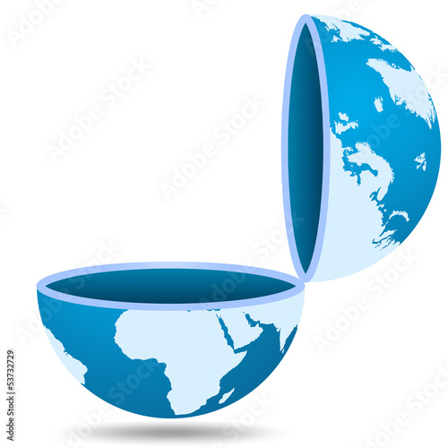 Illustration: Ilustração - Planeta Terra aberto para completar Ilustração - Planeta Terra aberto para completar