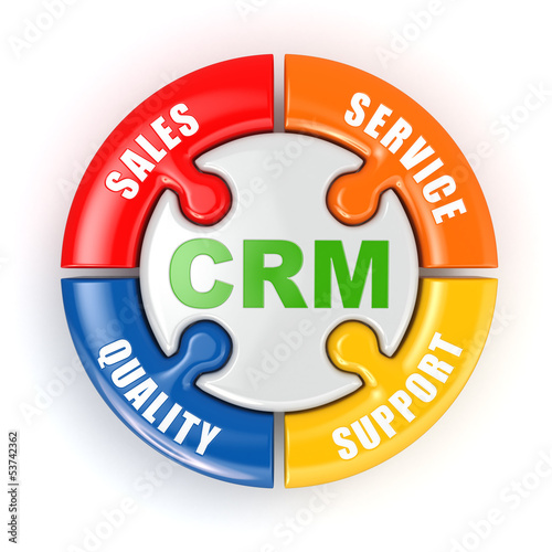 Illustration: CRM. Customer relationship marketing concept. CRM. Customer relationship marketing concept.
