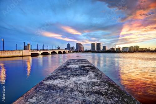 Photo: West Palm Beach Florida Skyline at Sunset West Palm Beach Florida Skyline at Sunset