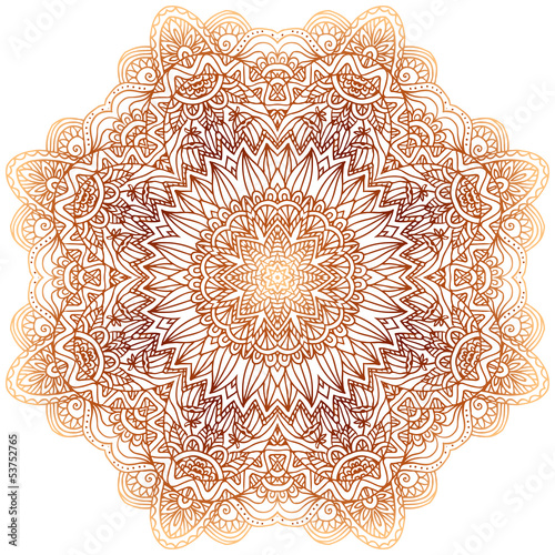 Vector: Ornate vintage beige vector doodle circle pattern Ornate vintage beige vector doodle circle pattern