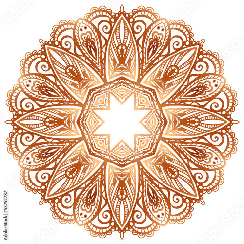 Vector: Ornate vintage beige vector doodle circle pattern Ornate vintage beige vector doodle circle pattern