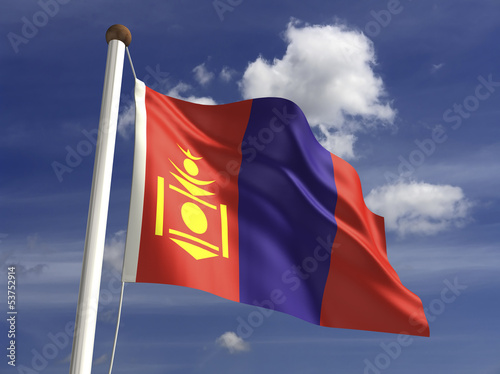 Illustration: Mongolia Flag Mongolia Flag