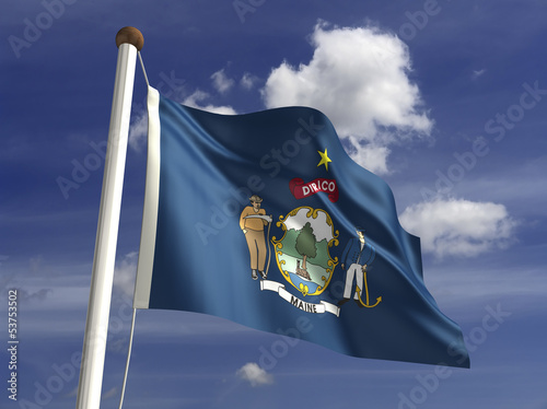 Illustration: Maine Flag Maine Flag