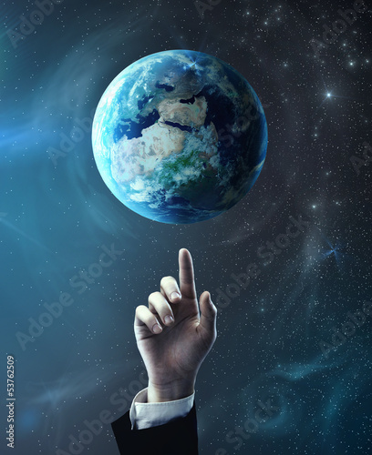Photo: pointing at earth pointing at earth