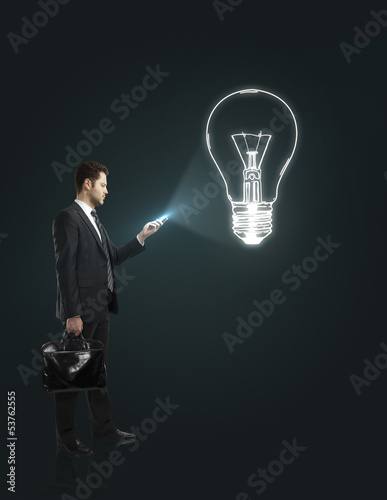 Photo: businessman with phone businessman with phone