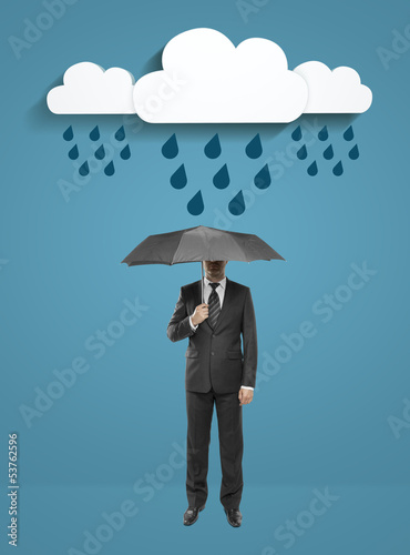 Photo: businessman with umbrella businessman with umbrella