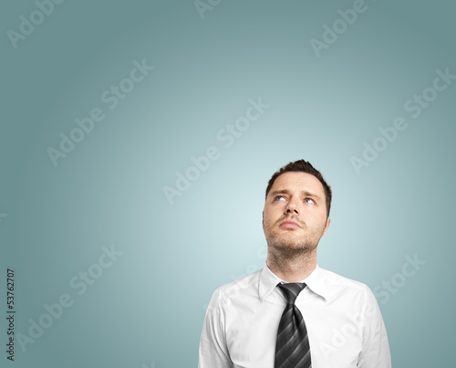 Photo: man thiking man thiking