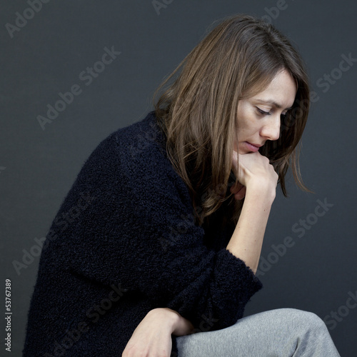 Photo: Frau einsam Frau einsam