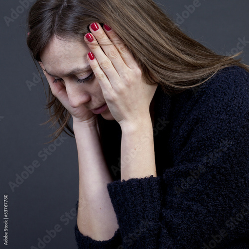 Photo: Frau erschöpft Frau erschöpft