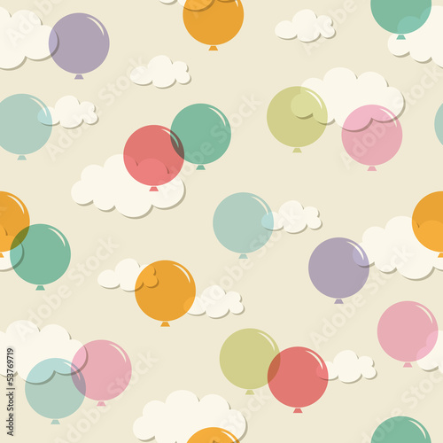  seamless pattern with balloons