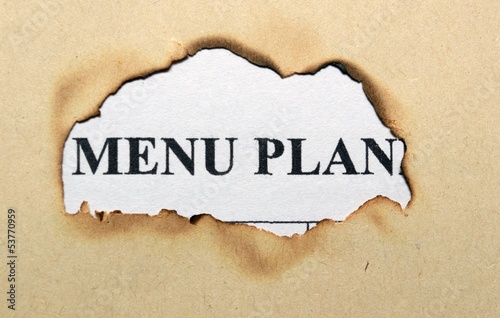 Photo: Menu plan on paper hole Menu plan on paper hole