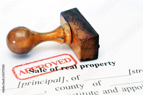 Photo: Sale of real property Sale of real property