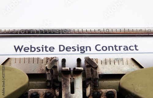 Photo: Web design contract Web design contract