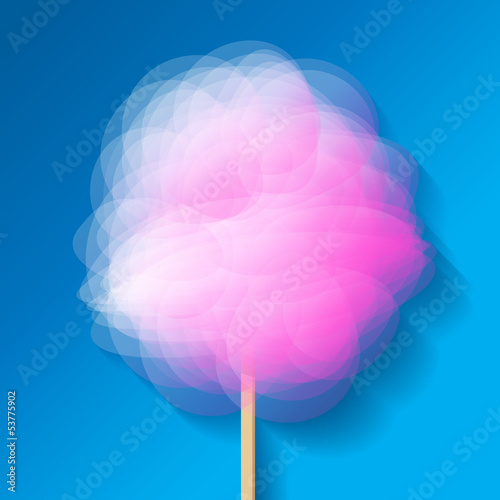 Vector: Zuckerwatte Rosa Hintergrund Himmel Blau Zuckerwatte Rosa Hintergrund Himmel Blau
