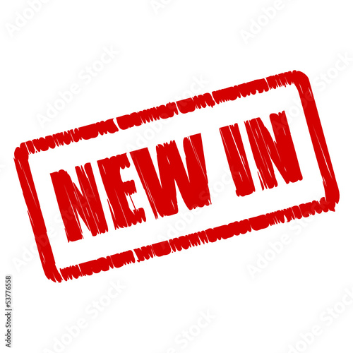 Vector: stempel er new in I stempel er new in I