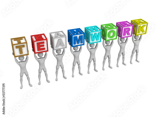 Illustration: Teamwork colors Teamwork colors