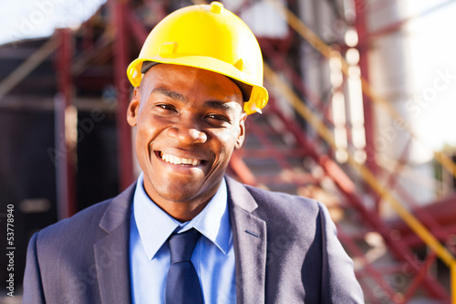 Photo: african engineer at industrial site african engineer at industrial site