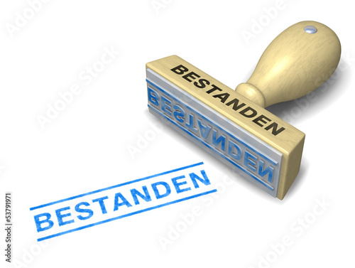 Illustration: Stempel: BESTANDEN Stempel: BESTANDEN