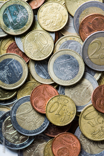 Photo: Money: Several Euro Coins Money: Several Euro Coins