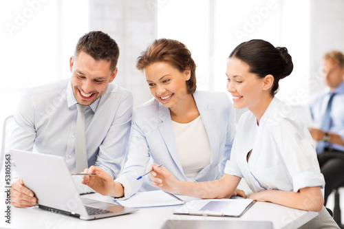 Photo: business team having discussion in office business team having discussion in office