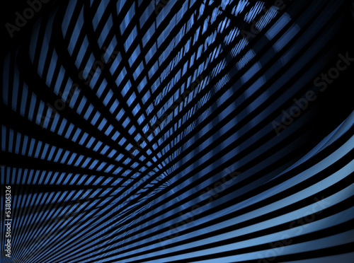 Illustration: Abstract blue and black lines Abstract blue and black lines