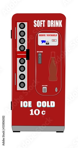 Vector: soft drink machine from fifties soft drink machine from fifties