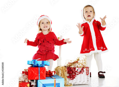 Photo: two Santa helpers two Santa helpers