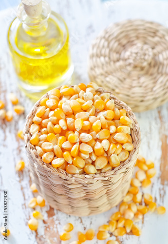 Photo: corn and oil corn and oil