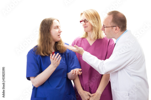 Photo: Medical doctor team discussing about some problems Medical doctor team discussing about some problems