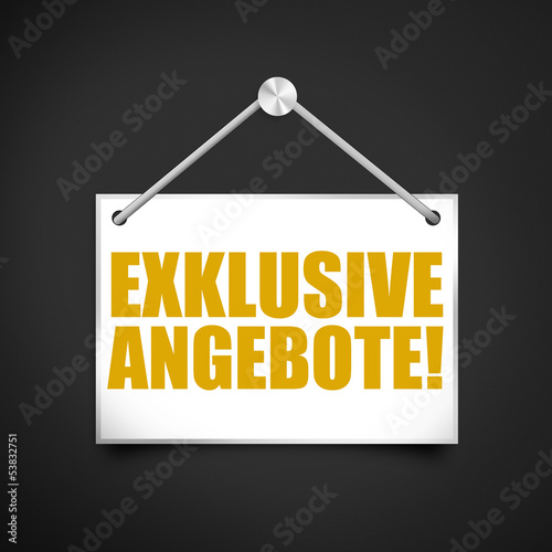 Illustration: Exklusive Angebote! Exklusive Angebote!