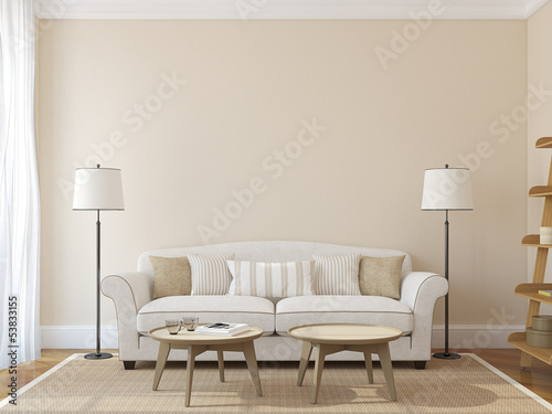 Illustration: Modern living-room Modern living-room