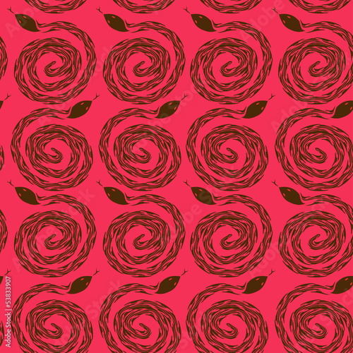 Vector: Seamless pattern of snakes Seamless pattern of snakes