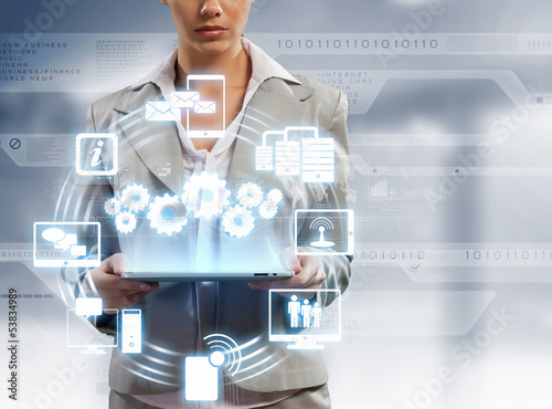 Photo: Businesswoman with tablet pc Businesswoman with tablet pc