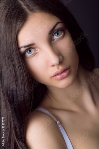 Photo: beautiful brunette girl portrait beautiful brunette girl portrait