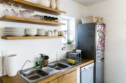 Photo: Interiors of a kitchen Interiors of a kitchen