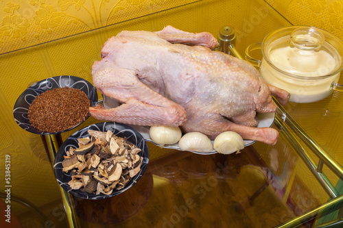 Photo: stuffing chicken stuffing chicken