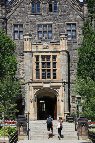 Photo: entrance to gothic style college building entrance to gothic style college building