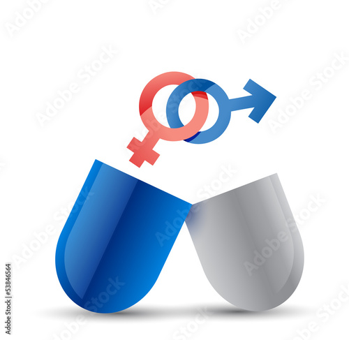 Illustration: Concept pill for sex illustration design Concept pill for sex illustration design