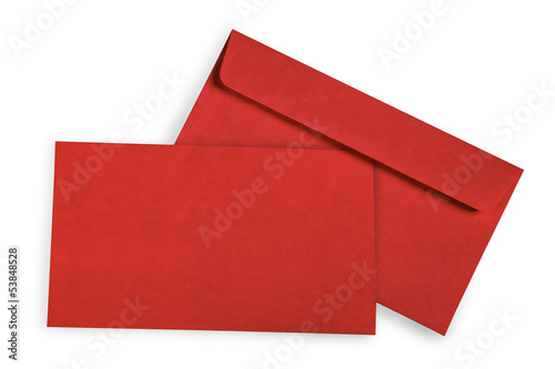 Photo: Red card and envelope. Red card and envelope.