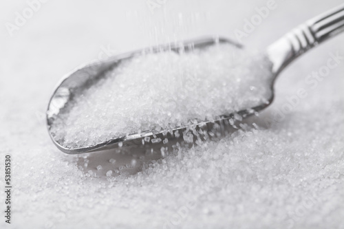 Photo: sugar and spoon sugar and spoon