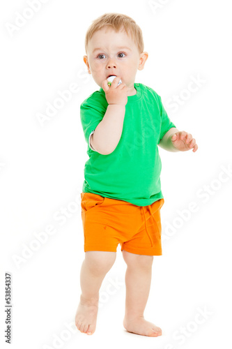 Photo: baby boy isolated. baby boy isolated.