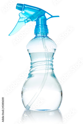 Photo: Blue plastic spray bottle Blue plastic spray bottle