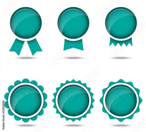 Vector: colorful Label set . glossy colorful Label set . glossy